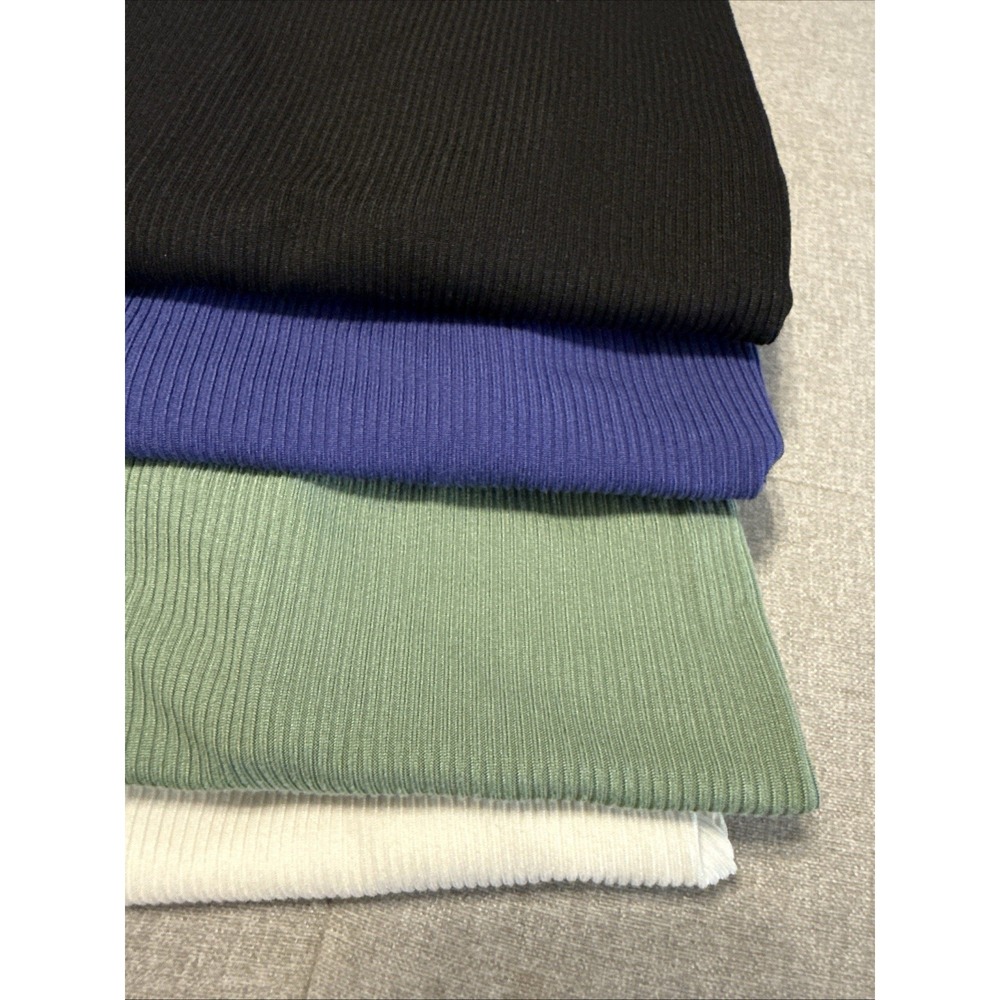 Real Essentials‎ 4Pack Women Cotton Ribbed Short Sleeve Crop Fashion Sexy Top M